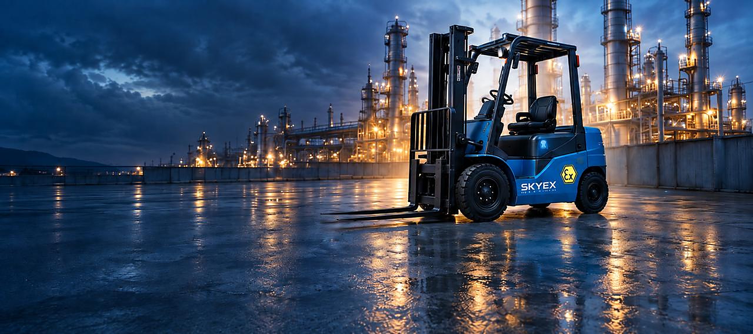 Rafineri sahasında ATEX dönüşümlü SKYEX forklifti